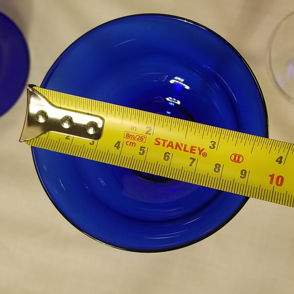 Louie Glass Colbalt Champagne Glasses - Picture 5 of 10